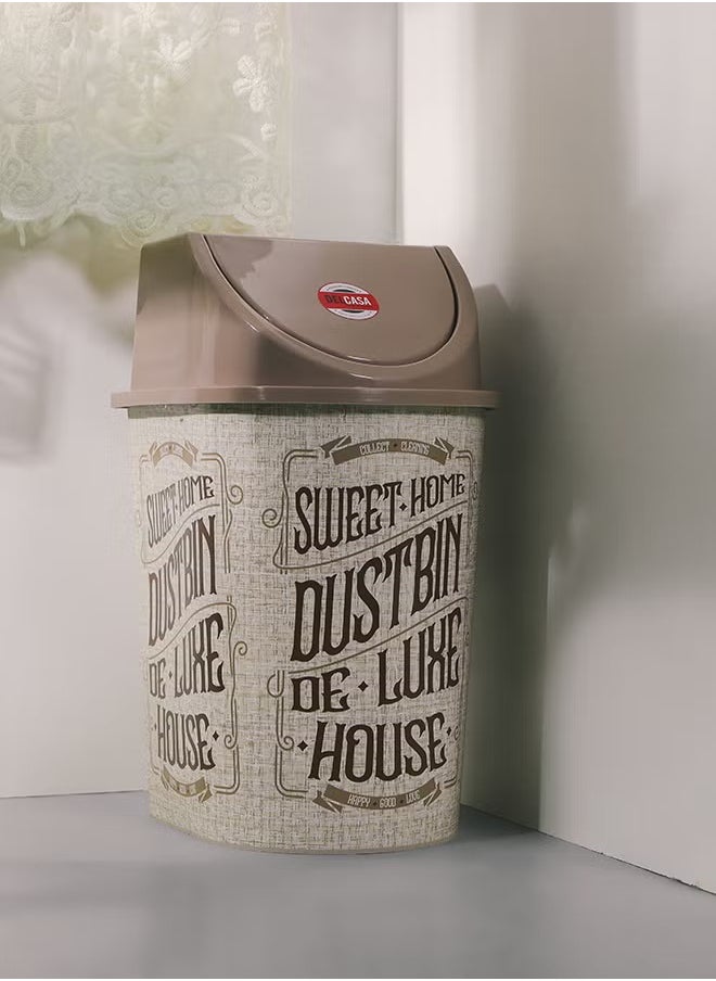 DELCASA - Plastic Dustbin With Lid Multicolor 13L Multicolour 13Liters - Image 1