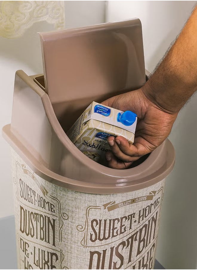 DELCASA - Plastic Dustbin With Lid Multicolor 13L Multicolour 13Liters - Image 1