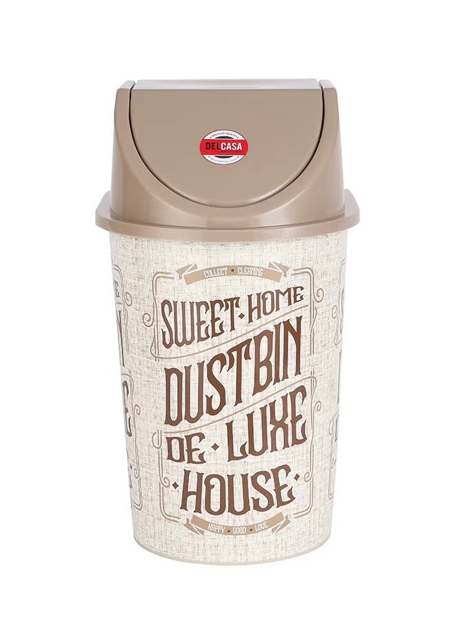 DELCASA - Plastic Dustbin With Lid Multicolor 13L Multicolour 13Liters - Image 1