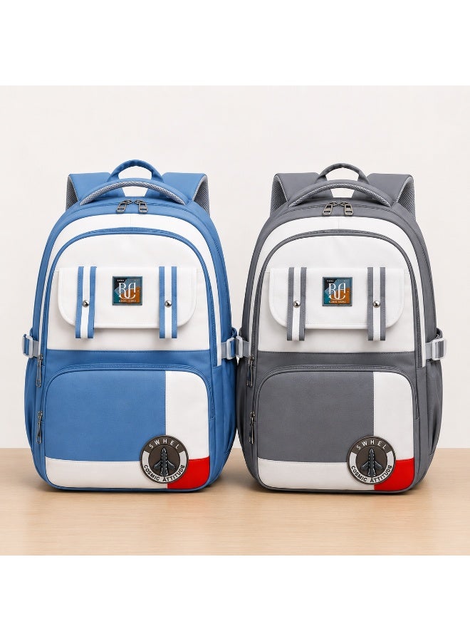 Unisex children's school backpack – large, multi-pocket, lightweight school bag – stylish and comfortable back-to-school bag for elementary and middle school students – a bag for books, laptops, and daily school supplies. - Image 3