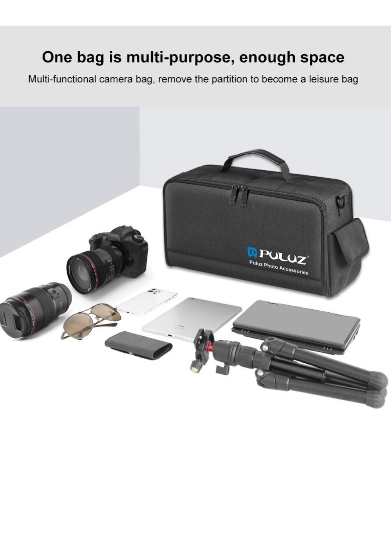 PULUZ Camera Bag Case Travel DSLR Camera Backpack for SLR DSLR, Lenses, Accessories Tablet Backpack Compatible for Sony/Canon/Nikon Camera and Lens Tripod Accessories - Image 4