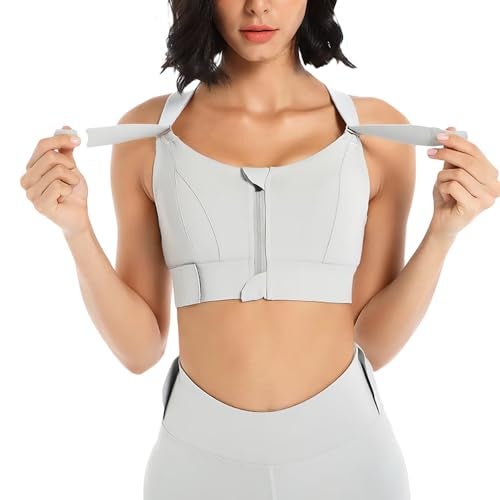 Luella Sports Bra for Women with Front Zip High Impact Longline Criss Cross Back Crop Top | Polyester Spandex Activewear for Gym, Yoga & Workout - Image 1