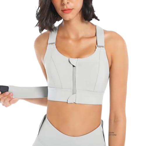 Luella Sports Bra for Women with Front Zip High Impact Longline Criss Cross Back Crop Top | Polyester Spandex Activewear for Gym, Yoga & Workout - Image 2