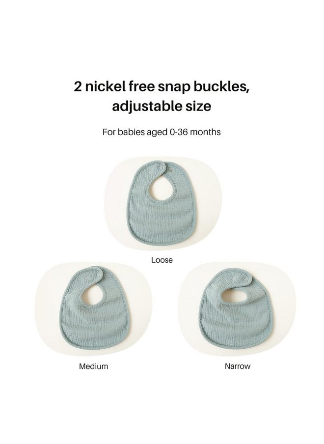 Konssy Muslin Baby Bibs 6 Pack Baby Bandana Drool Bibs Soft Cotton For Unisex Boys Girls Absorbent Solid Colors Drool Bibs Set For Teething And Drooling  - Image 5