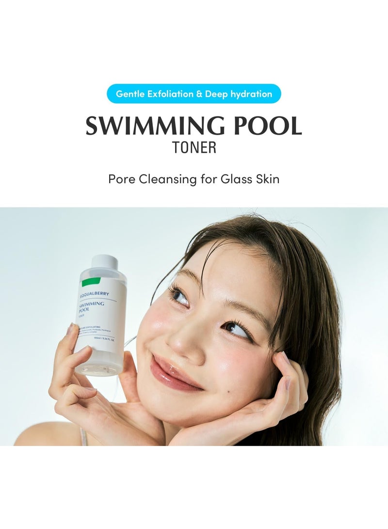 EQQUALBERRY Swimming Pool Toner - Gentle Exfoliating Toner with Natural Enzyme | Boosted Hydration with Hyaluronic Acid | Daily Toner for Sensitive Skin | Korean Skincare, 155ml - Image 2