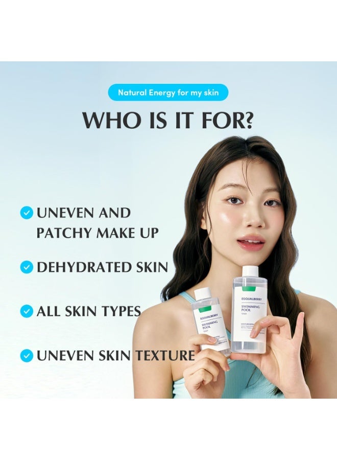 EQQUALBERRY Swimming Pool Toner - Gentle Exfoliating Toner with Natural Enzyme | Boosted Hydration with Hyaluronic Acid | Daily Toner for Sensitive Skin | Korean Skincare, 155ml - Image 5