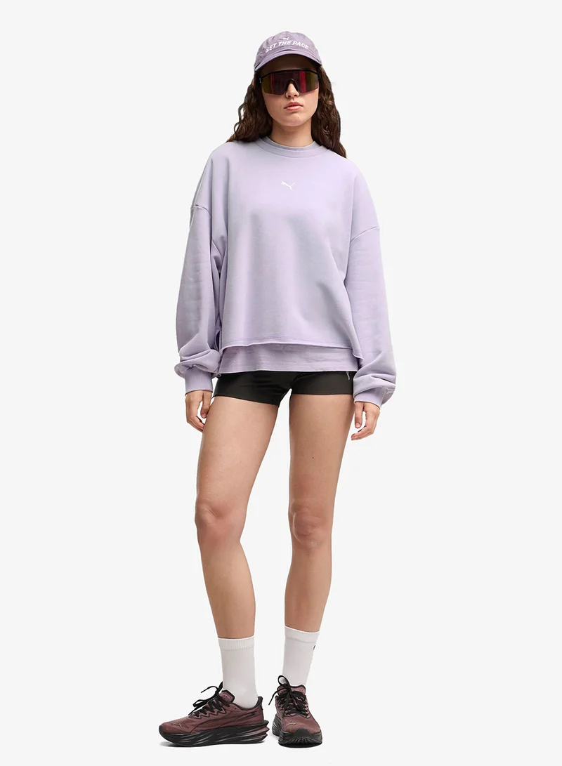 Puma Light Lavender Run Culture Collective Oversized Sweatshirt for Women | Best Price UAE
