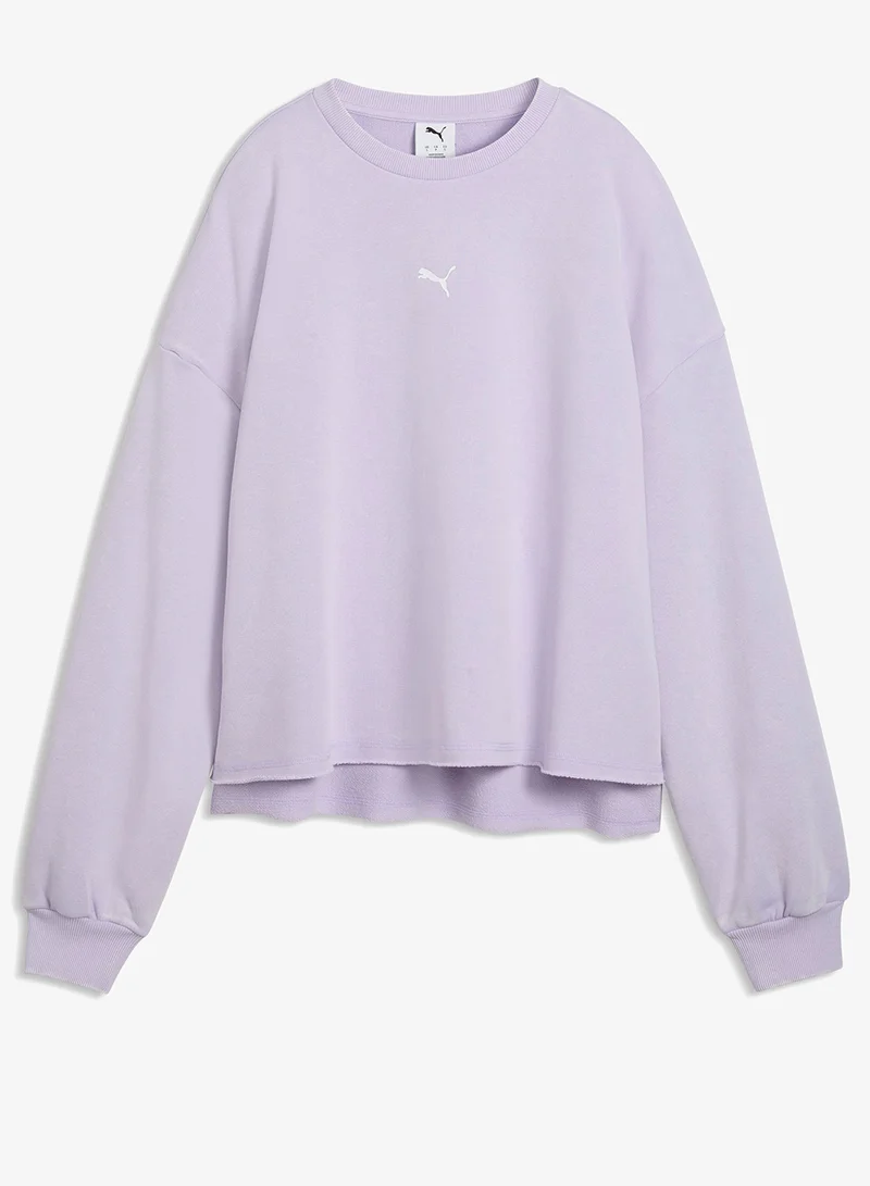 Puma Light Lavender Run Culture Collective Oversized Sweatshirt for Women | Best Price UAE