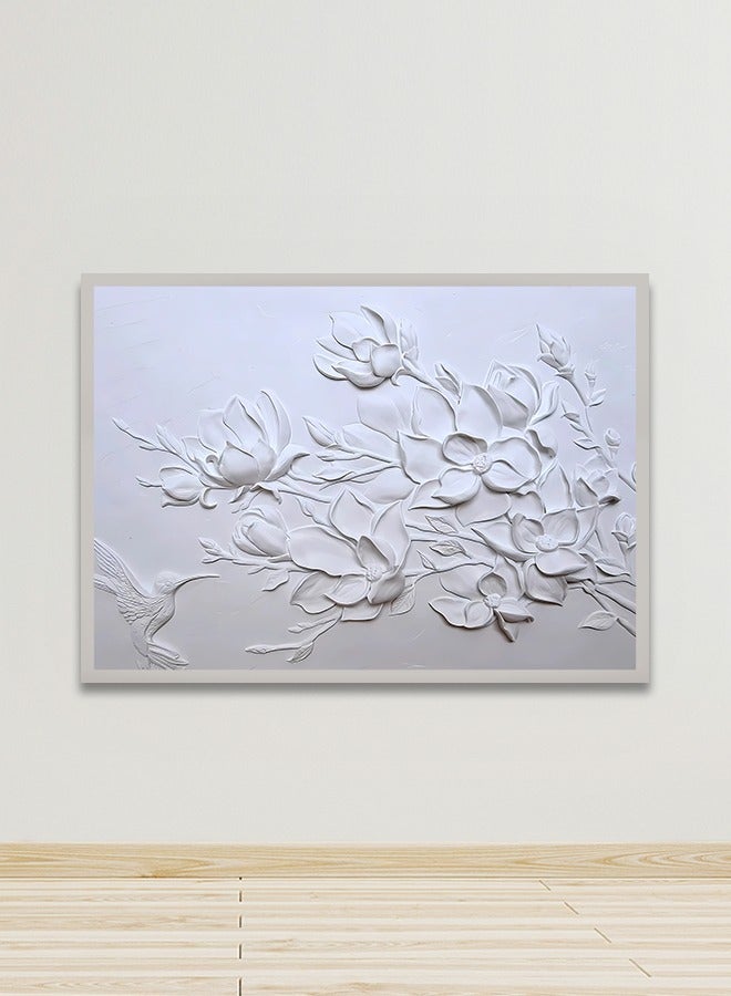 Marktna Canvas Wall Art For Wall Decoration Abstract Design With A Hollow Silver Frame Size 120x80cmOne Piece - Image 1