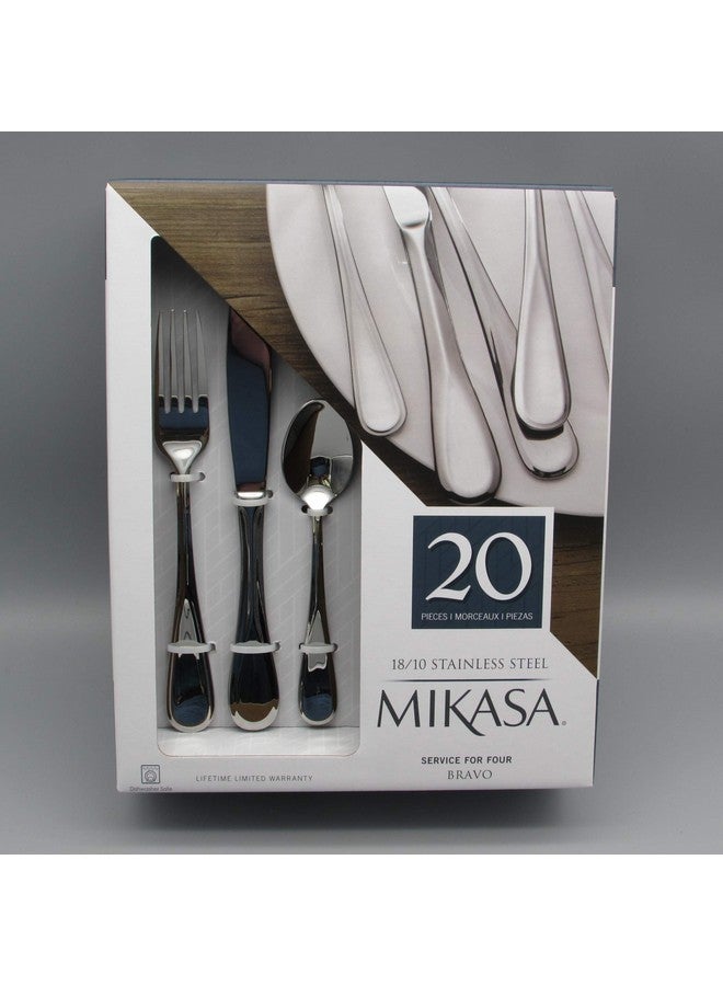 Mikasa Mikasa 5100237 Bravo 20-Piece 18/10 Stainless Steel Flatware Set, Service for 4  - Image 5