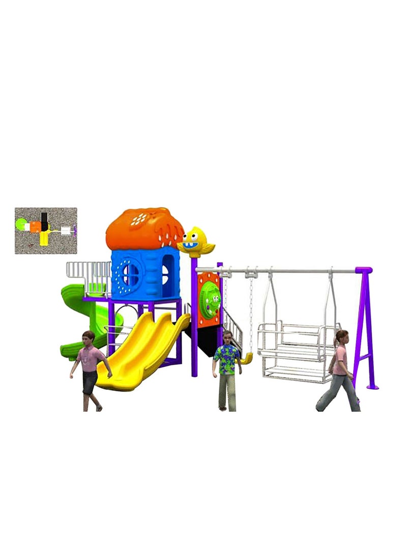 MYTS Slide & Swing Play House Garden Playset For Kids - Image 1