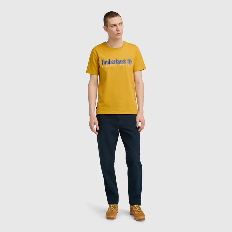 Timberland Brown Men's Established 1973 Logo T-Shirt for Men | Best Price UAE