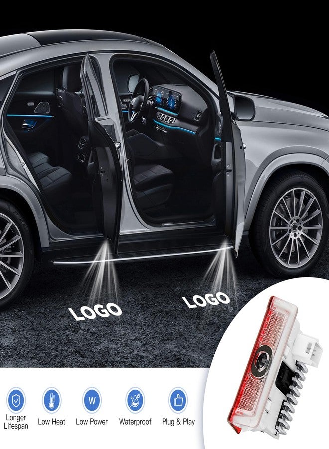 Blshwez Car Door Lights Logo Projector - 4K HD Puddle Lights for Cars, No Fade Welcome Lights, Compatible with A B C E M GL GLA GLC GLE Class Accessories (4 Pack) - Image 4