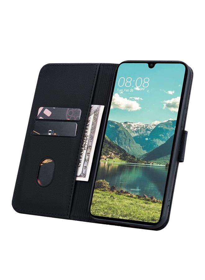 Zaboon Case For Google Pixel 4a 4G Business Diamond Buckle Leather Phone Case with Lanyard - Image 4