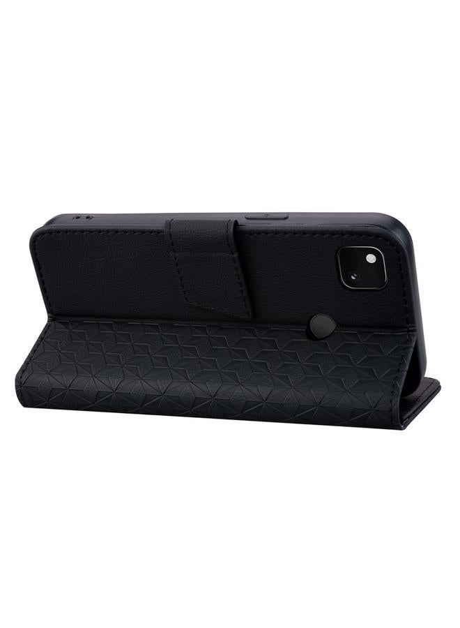 Zaboon Case For Google Pixel 4a 4G Business Diamond Buckle Leather Phone Case with Lanyard - Image 5