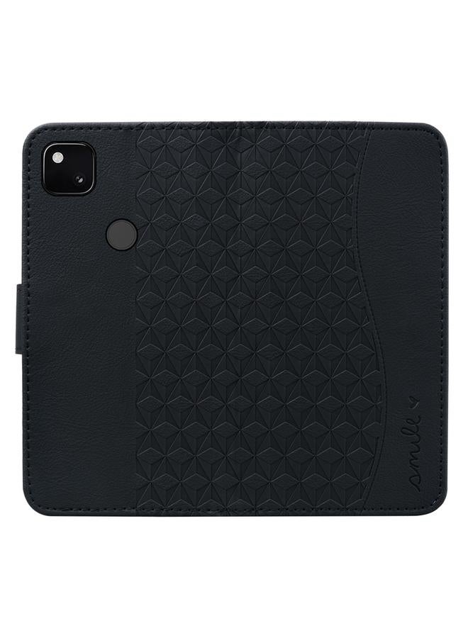 Zaboon Case For Google Pixel 4a 4G Business Diamond Buckle Leather Phone Case with Lanyard - Image 3