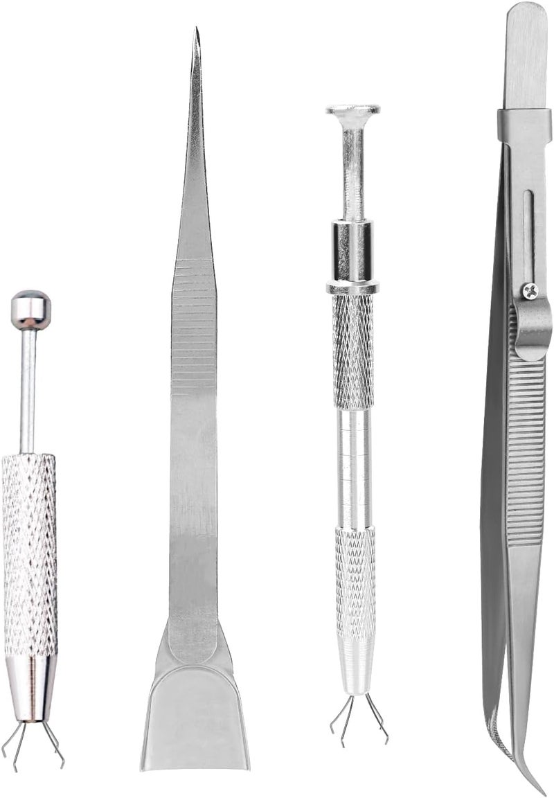 lasuroa 4pcs Sprinkles Tools for Cake Decorating, Including Claw Sprinkle Pen Piercing Pearl Grabber & Cake Tweezers with Shovel Head Spoon for Cupcake Cookie Baking Decoration Supplies - Image 1