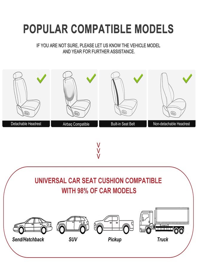 Sanwom 2 Pack Leather Front Car Seat Cover, Anti-Slip and Full Wrap Driver Car Seat Protectors with Storage Pocket, Luxury Waterproof Bottom Auto Seat Cushion Pad Mat for Most Vehicles (Beige) - Image 5