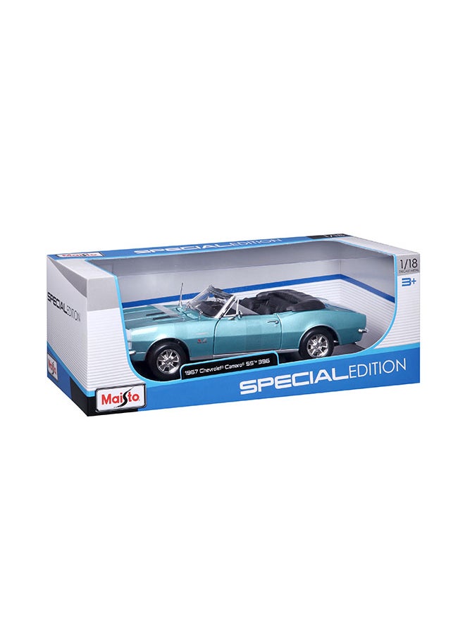 Maisto 1:18 Se (A)-1967 Met Turquoise Chevrolet Camaro Ss 396 Convertible Officially Licensed Scaled Replicas of Collectible Diecast Metal Models with Exquisite Interior & Exterior Detailing for All Ages  - Image 2