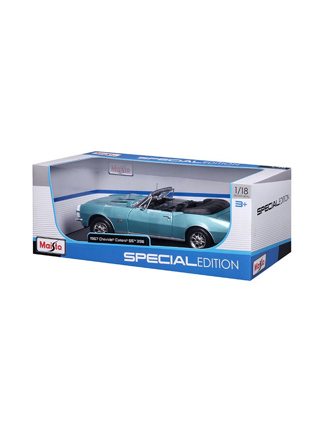 Maisto 1:18 Se (A)-1967 Met Turquoise Chevrolet Camaro Ss 396 Convertible Officially Licensed Scaled Replicas of Collectible Diecast Metal Models with Exquisite Interior & Exterior Detailing for All Ages  - Image 4