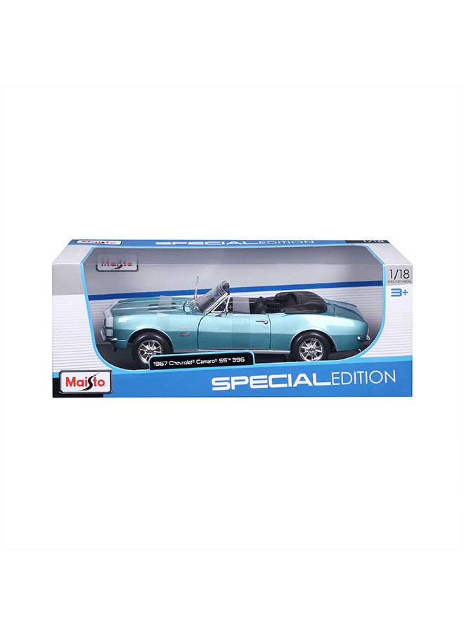 Maisto 1:18 Se (A)-1967 Met Turquoise Chevrolet Camaro Ss 396 Convertible Officially Licensed Scaled Replicas of Collectible Diecast Metal Models with Exquisite Interior & Exterior Detailing for All Ages  - Image 3