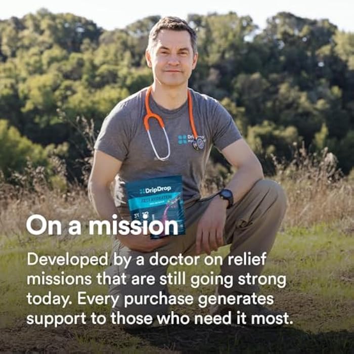 DripDrop حزم ترطيب درب دروب خالية من السكر - مجموعة متنوعة كلاسيكية صفراء - مسحوق مشروب إلكتروليتات بحصة واحدة - ليمون ليم، بطيخ، خوخ، فاكهة العاطفة - غير معدلة وراثيًا، خالية من الغلوتين، نباتية - 16 عصا - Image 3