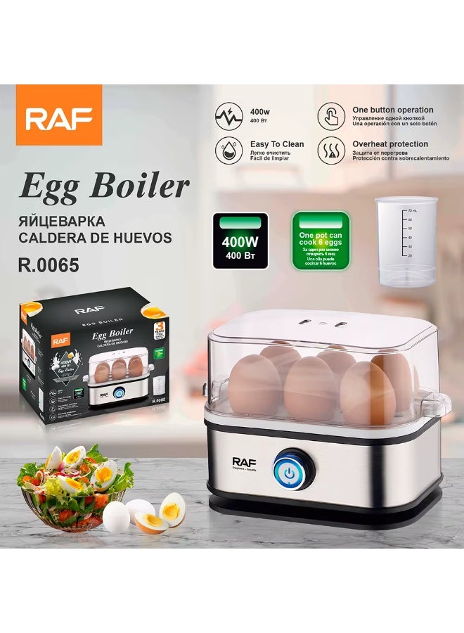 RAF R.0065 Electric Egg Boiler 400W | One-Button Operation | Overheat Protection | Cooks Up to 7 Eggs - Image 1
