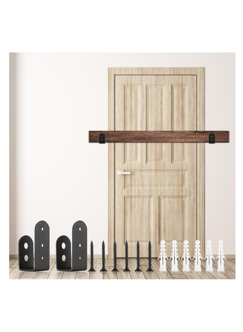 Heavy Duty 2x4 Door Barricade Brackets, 2 Pcs Security U Brackets for 2 x 4 Lumber, Ideal for Indoor u0026 Outdoor Use, Durable Black Design for Enhanced Safety - Image 5