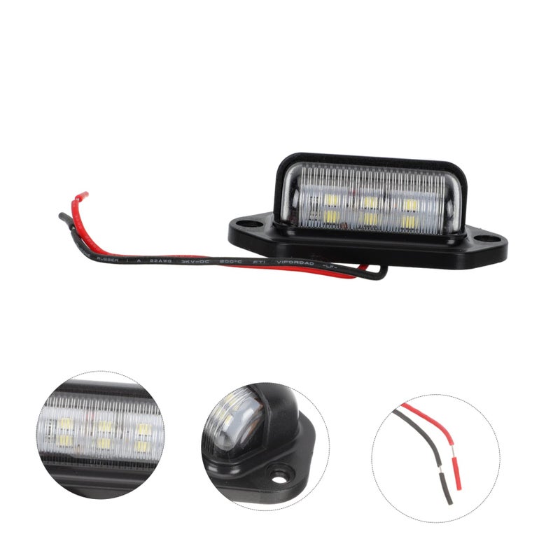 Universal 12 24V ضوء لوحة الترخيص الأبيض LED للمقطورات والشاحنات والعربات السكنية مقاوم للماء - Image 3