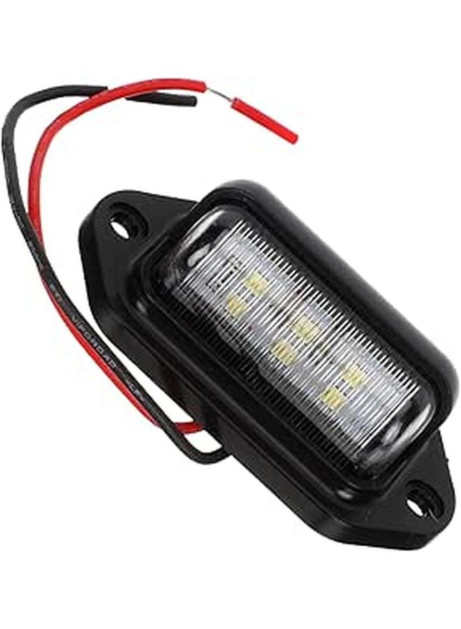Universal 12 24V ضوء لوحة الترخيص الأبيض LED للمقطورات والشاحنات والعربات السكنية مقاوم للماء - Image 1