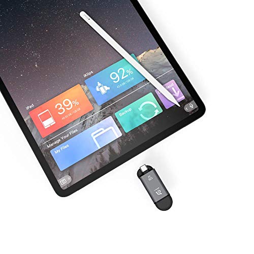 ADAM elements iKlips C MFi Certified Lightning + USB C Flash Drive for iPhone, iPad Pro, Mac, PC, Android - Touch ID/Face ID Secured (Black, 128GB) - Image 4
