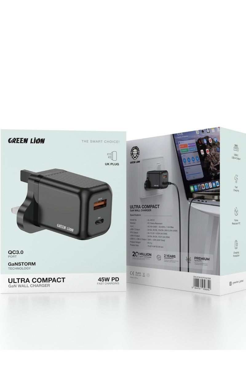 GREEN LION GaN Wall Charger / Fast Charger / PD+QC 45W - Image 3