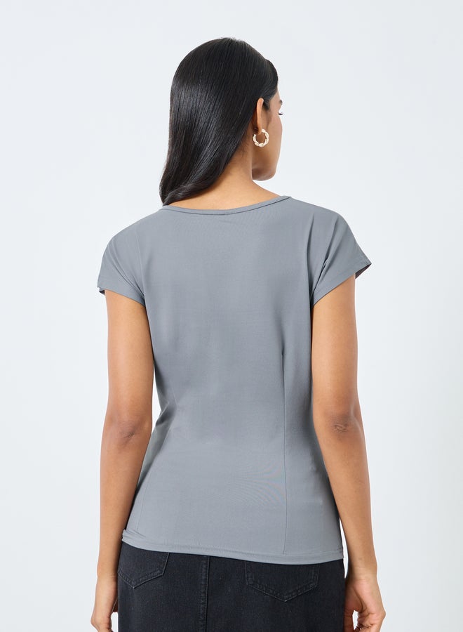 تايك تو تيشيرت سادة بأكمام كيب - Image 4