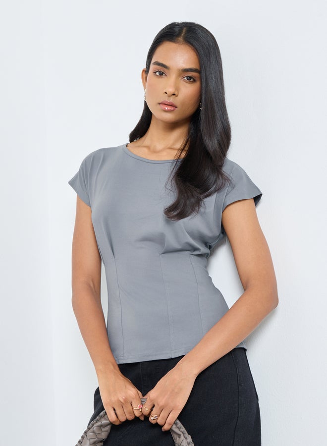 تايك تو تيشيرت سادة بأكمام كيب - Image 1