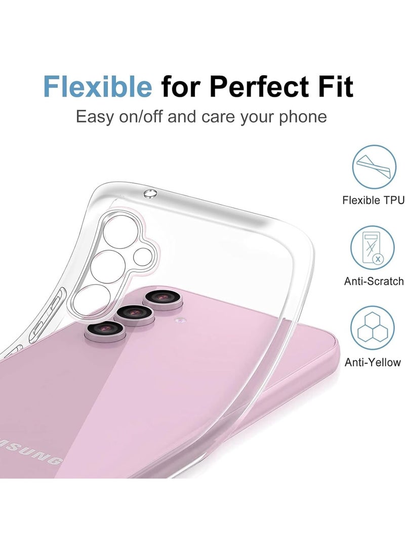 Case for Samsung Galaxy A17 Clear Cover Transparent Soft Flexible TPU Slim Anti fall Protection Case Lightweight Cover compatible for Samsung Galaxy A17 - Image 2