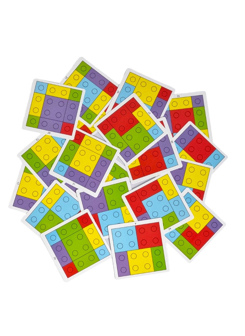Educational wooden Shape Matching and Sorting Game, 20 Activity Cards 13X13X7cm