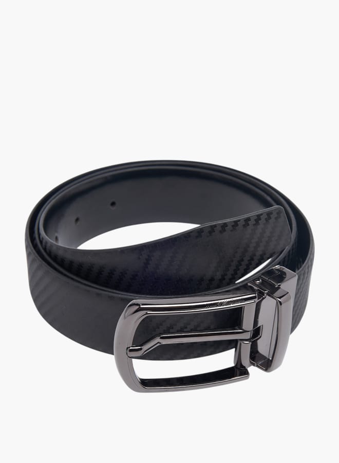 دوتشيني حزام رجالي بنقشة عكسية بإبزيم دبوس - Image 1