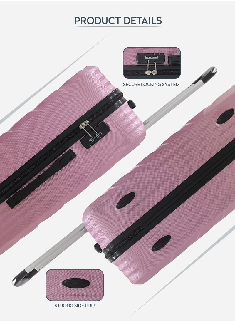 PARAJOHN - Pablo ABS Hardside Spinner Check In Medium Luggage Trolley 24 Inch Pink - Image 1
