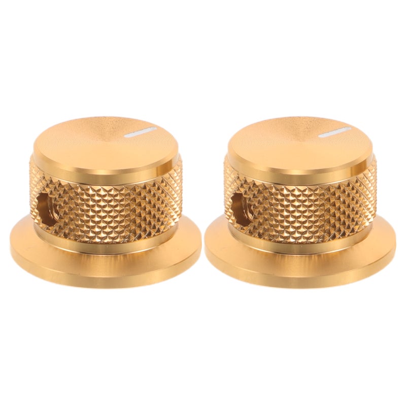2Pcs Aluminum Potentiometer Volume Knobs Golden Rotary Control for Audio Equipment - Image 4