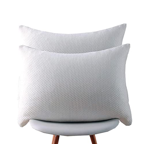 ARLinen Microfiber Pillow Set Micro Filled Jersey Cotton Oxford Style Pillow Combo Set of 2 for Bed Room - 17" x 27" - Image 2