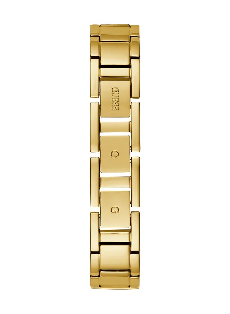 GUESS ساعة أنالوج للنساء من غس بلون ذهبي GW0476L2 - إطار كريستالي، سوار من الفولاذ المقاوم للصدأ - Image 3
