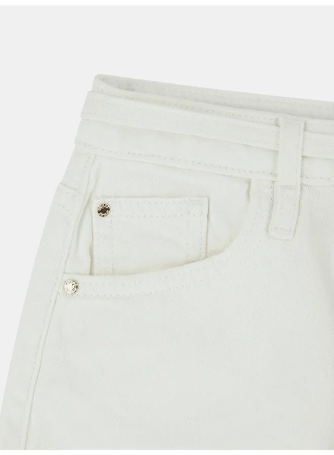 جس Kids Stretch Denim Skirt