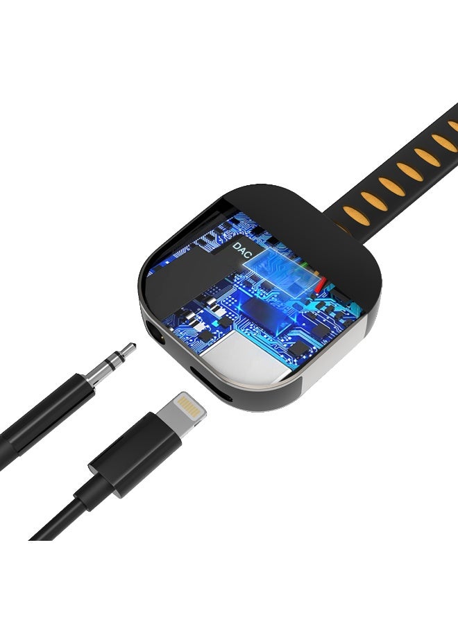porodo 2-IN-1 Adapter Lightning to 3.5MM AUX Audio & Charging with 10W PD / Lightning Devices Compatibility / 3.5mm Stereo Jack Audio Output / Plug & Play Convenience / Noise Reduction - Gun Grey - Image 3