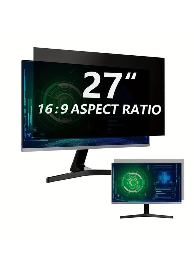 27 Inch Monitor Privacy Screen Protector Removable Anti Glare Blue Light Filter - Image 4