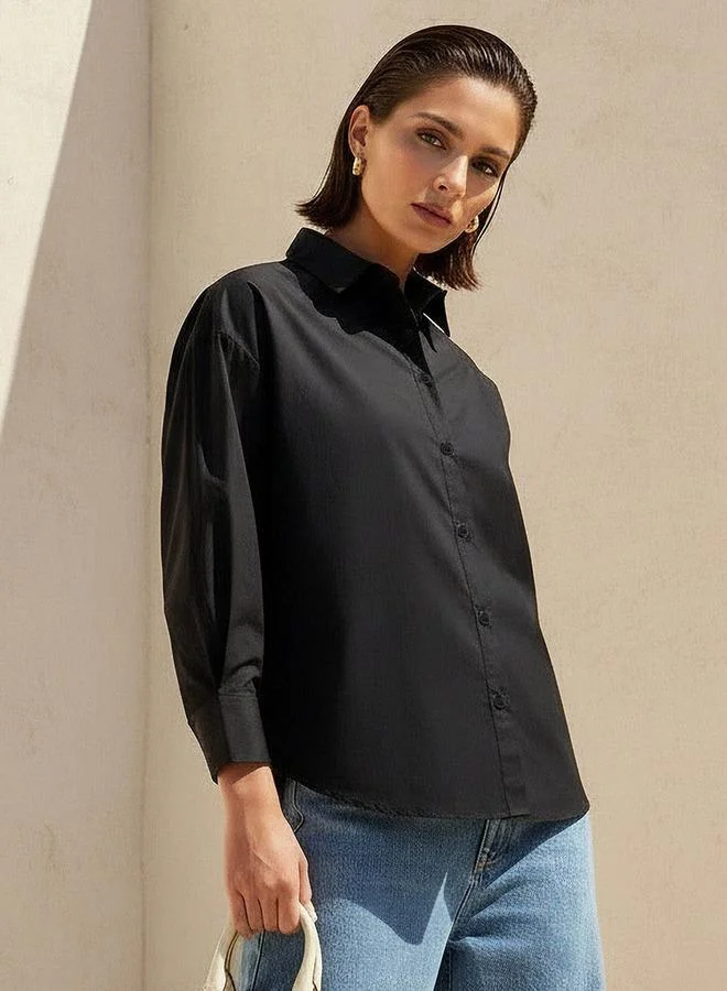 Splash FAV Poplin Cotton Shirt with Collar