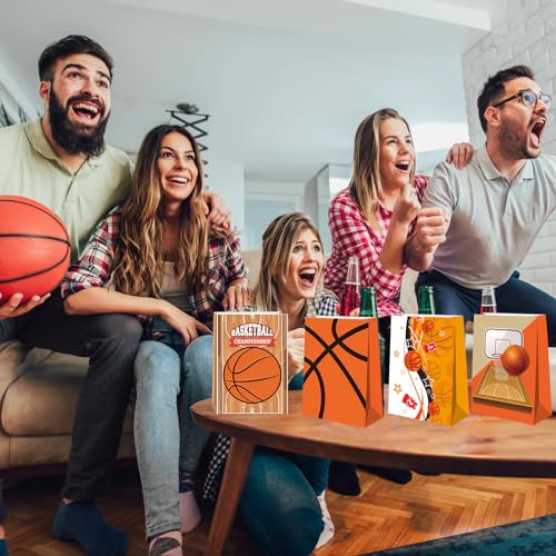 BQC 24 Pcs Basketball Gift Bags Basketball Snack Bags For Boys Girl Kids Basketball Party Bags Basketball Goodie Bags For Basketball Theme Birthday Party Supplies - Image 4