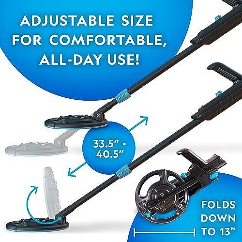 Blue Marble National Geographic Starter Metal Detector Kit for Kids - Kids Metal Detector with 7.4" Waterproof Coil & Trowel, Lightweight Gold Detector, Beach Detecting, Gift for Boys & Girls - Image 5