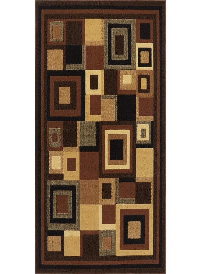 Home Dynamix Catalina Virginia Abstract Area Rug, Geometric Black/Brown 3'3"x5'2" - Image 1