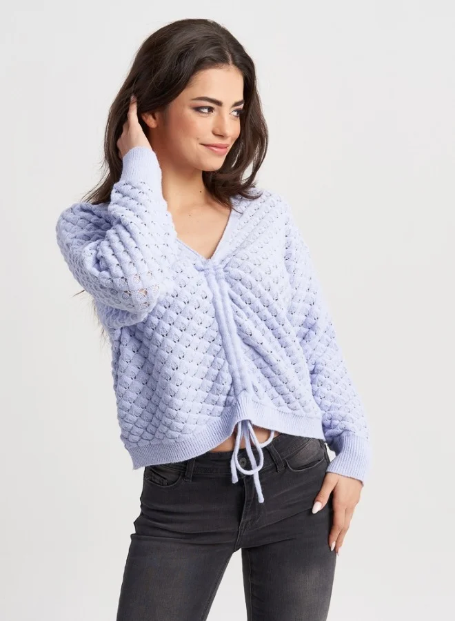 HaILYS Cable Knit Sweater - Lavender