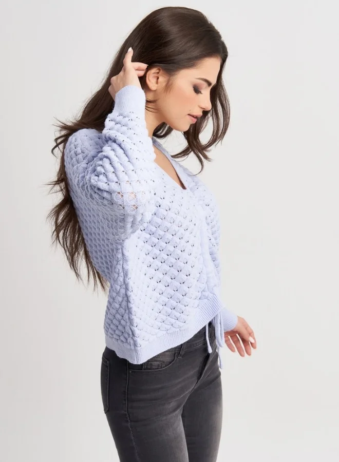 HaILYS Cable Knit Sweater - Lavender